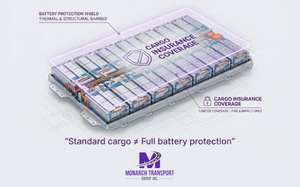 How to Ship Your Electric Vehicle (EV) Safely in 2026 (4) "Electric vehicle battery pack diagram highlighting insurance coverage considerations"