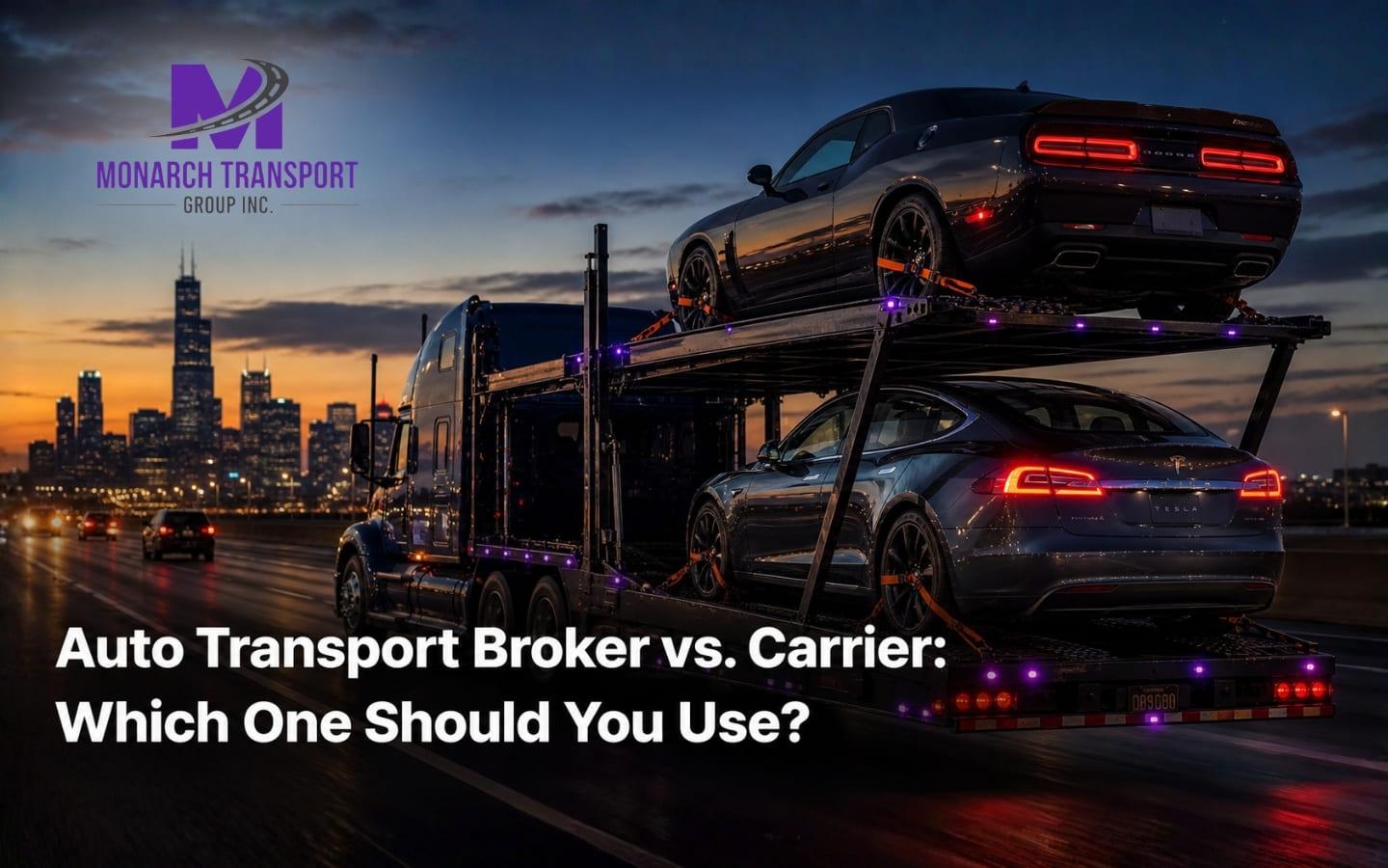 Auto Transport Broker vs. Carrier: Which One Should You Use?
