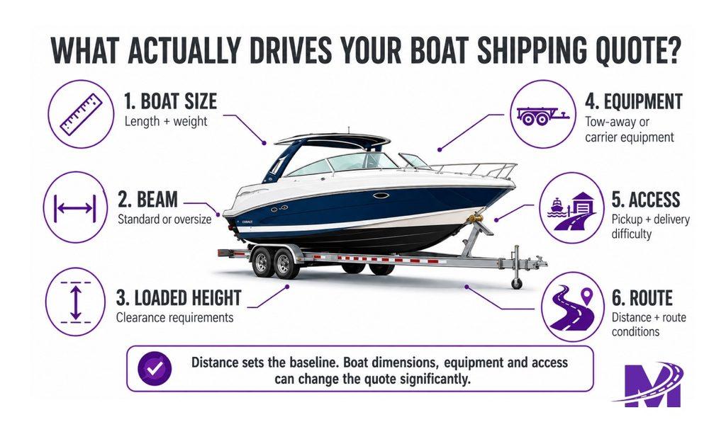 Main factors that determine the final cost of boat transportation