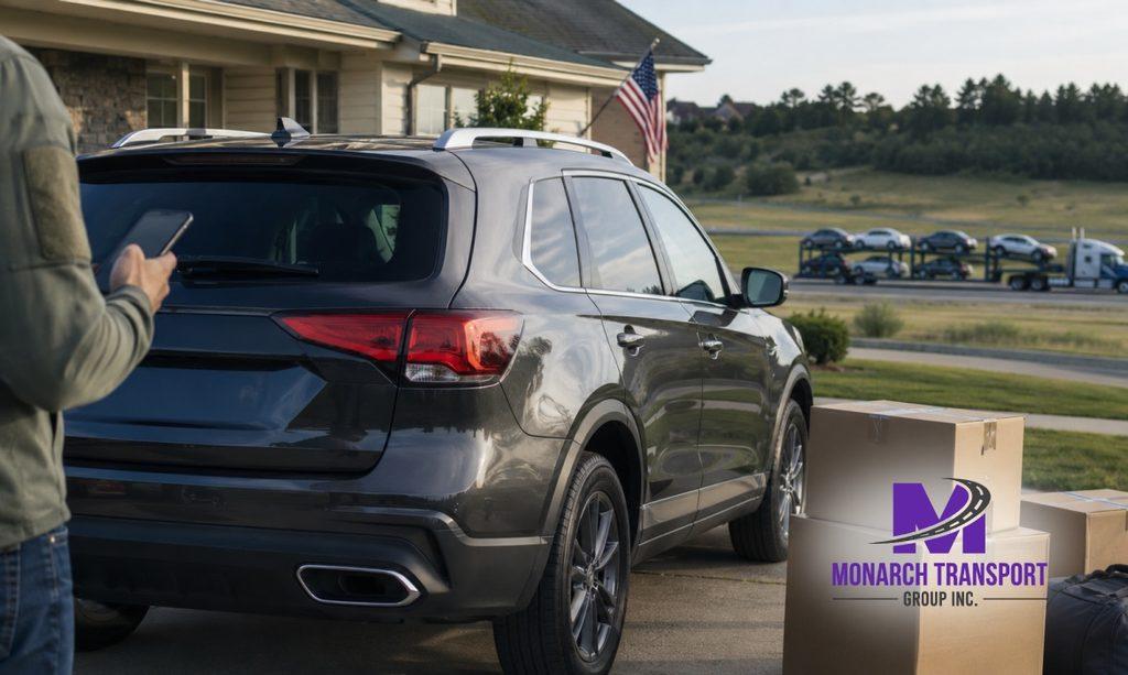 Monarch - Military Car Shipping for PCS Moves – Costs, Discounts & What to Expect 2 Service member preparing a personal vehicle for a CONUS PCS move